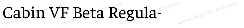Cabin VF Beta Regula字体转换